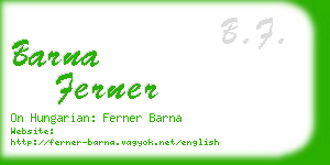 barna ferner business card